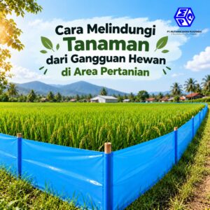 Cara melindungi tanaman dari gangguan hewan menggunakan Pagar Sawah Biru Cahaya Bola